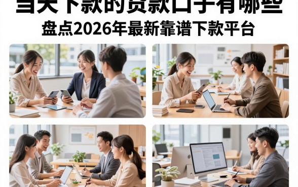 当天下款的贷款口子有哪些，盘点2026年最新靠谱下款平台
