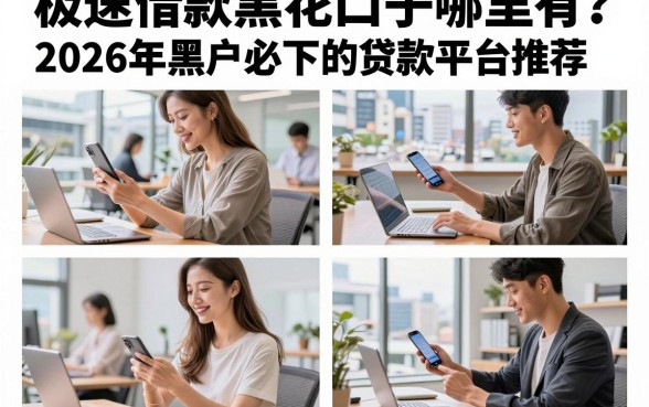 极速借款黑花口子哪里有?2026年黑户必下的贷款平台推荐