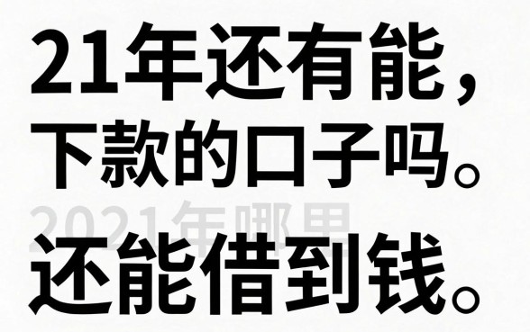21年还有能下款的口子吗，2021年哪里还能借到钱