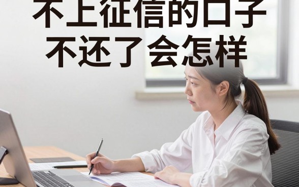 不上征信的口子不还了会怎样，不上征信的贷款不还有后果吗