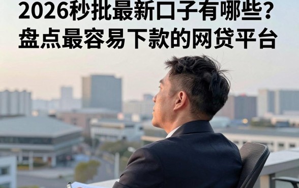 2026秒批最新口子有哪些？盘点最容易下款的网贷平台