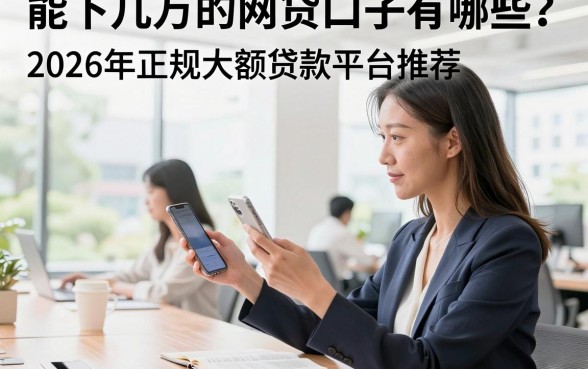 能下几万的网贷口子有哪些?2026年正规大额贷款平台推荐