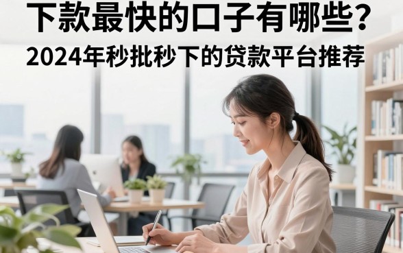 下款最快的口子有哪些？2024年秒批秒下的贷款平台推荐