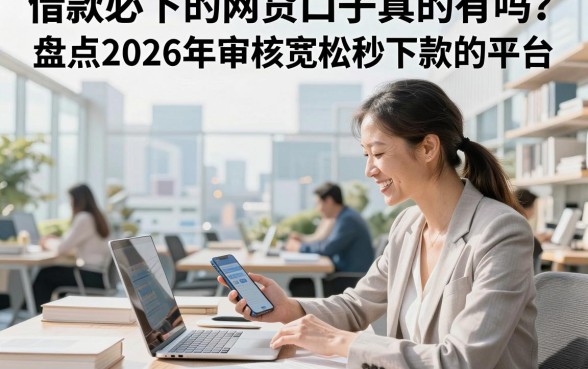 借款必下的网贷口子真的有吗？盘点2026年审核宽松秒下款的平台