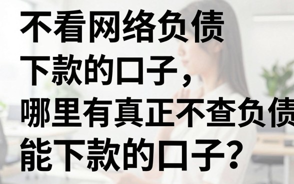 不看网络负债下款的口子，哪里有真正不查负债能下款的口子？