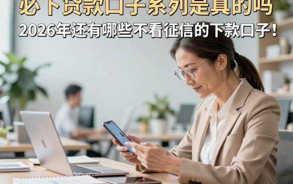 必下贷款口子系列是真的吗，2026年还有哪些不看征信的下款口子
