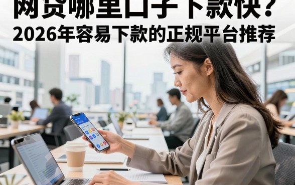 网贷哪里口子下款快？2026年容易下款的正规平台推荐