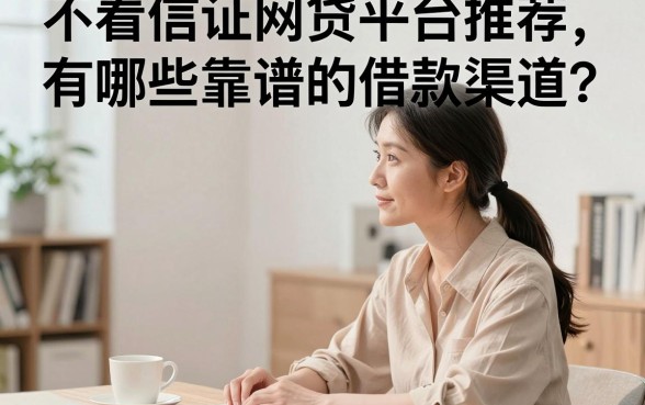 不看信证网贷平台推荐，有哪些靠谱的借款渠道？