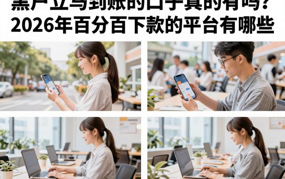 黑户立马到账的口子真的有吗?2026年百分百下款的平台有哪些?