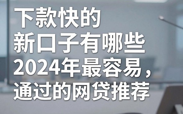 下款快的新口子有哪些,2024年最容易通过的网贷推荐