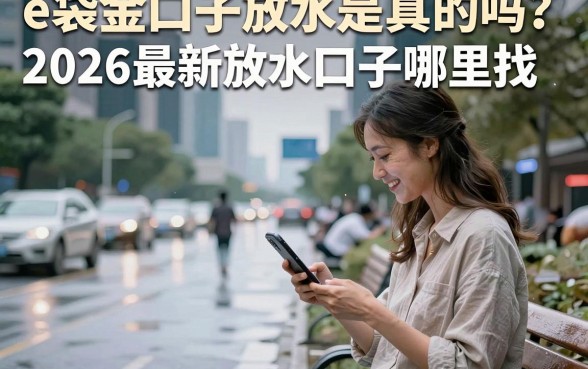 e袋金口子放水是真的吗？2026最新放水口子哪里找？