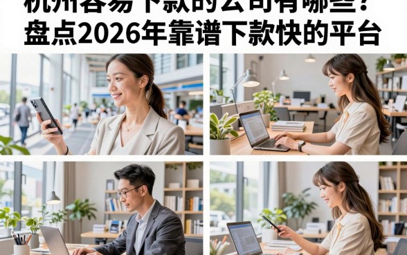 杭州容易下款的公司有哪些？盘点2026年靠谱下款快的平台