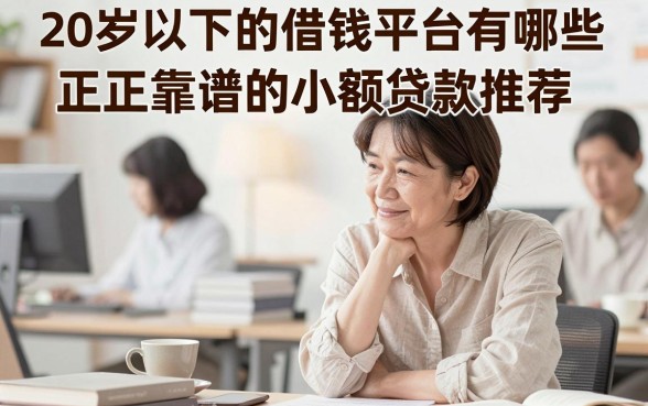 20岁以下的借钱平台有哪些，正规靠谱的小额贷款推荐