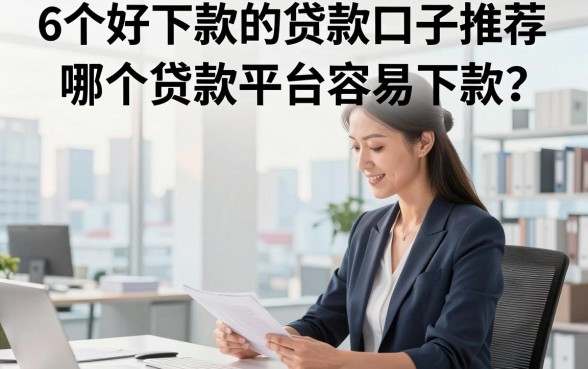 6个好下款的贷款口子推荐,哪个贷款平台容易下款?