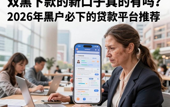 双黑下款的新口子真的有吗？2026年黑户必下的贷款平台推荐