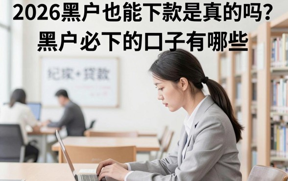 2026黑户也能下款是真的吗?黑户必下的口子有哪些