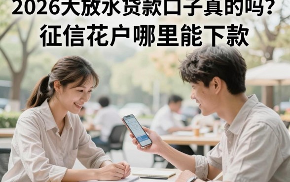 2026大放水贷款口子真的吗？征信花户哪里能下款？