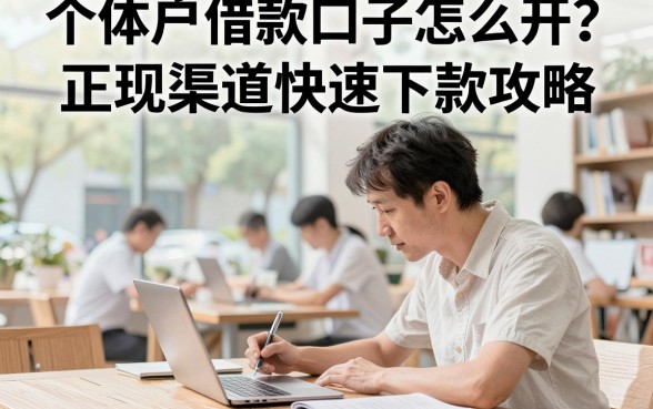 个体户借款口子怎么开？正规渠道快速下款攻略