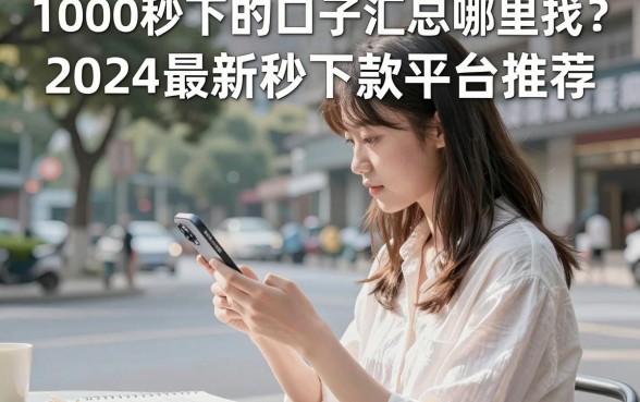 1000秒下的口子汇总哪里找?2024最新秒下款平台推荐