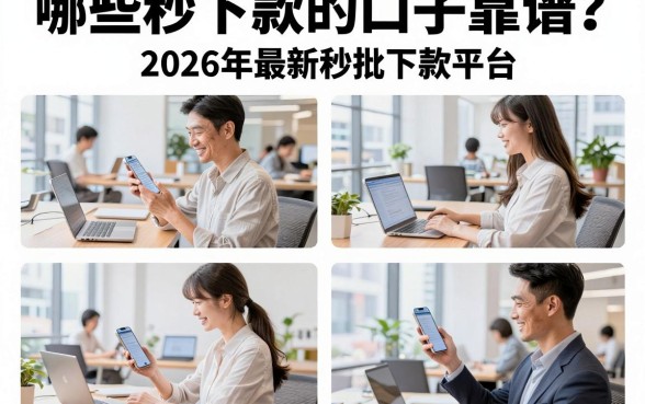 哪些秒下款的口子靠谱?盘点2026年最新秒批下款平台