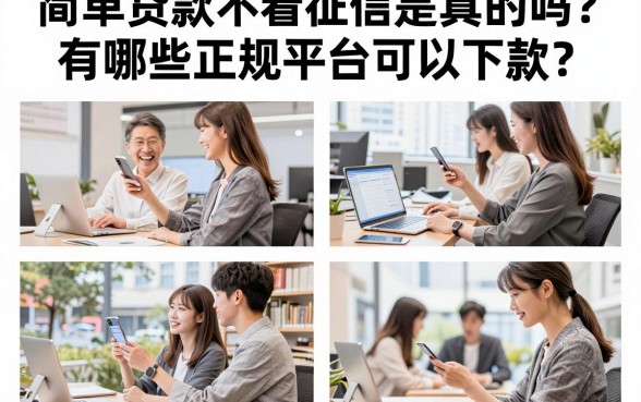 简单贷款不看征信是真的吗？有哪些正规平台可以下款？