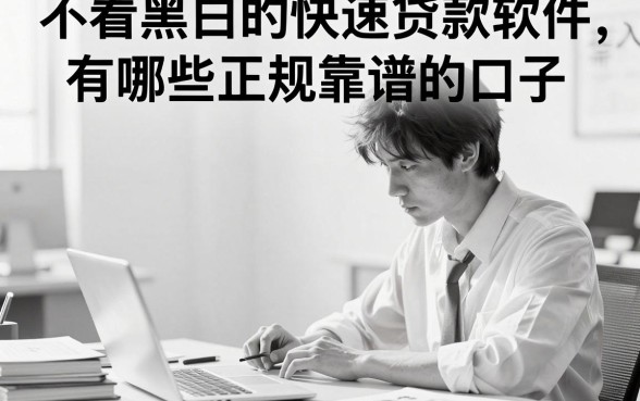 不看黑白的快速贷款软件，有哪些正规靠谱的口子？