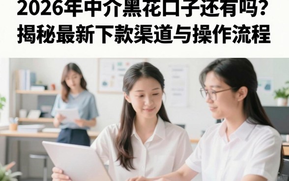 2026年中介黑花口子还有吗？揭秘最新下款渠道与操作流程