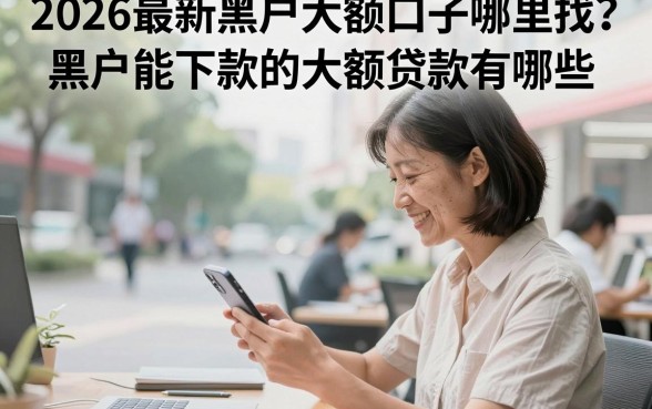 2026最新黑户大额口子哪里找？黑户能下款的大额贷款有哪些？