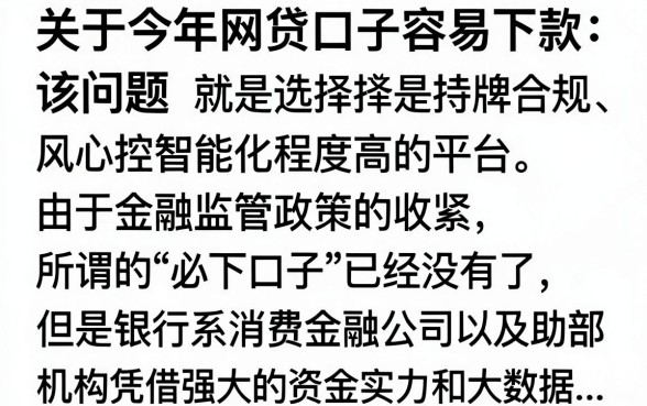 今年那个网贷口子容易下款?盘点2024最新秒批下款的正规平台