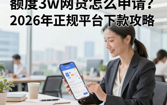 额度3w网贷怎么申请？2026年正规平台下款攻略