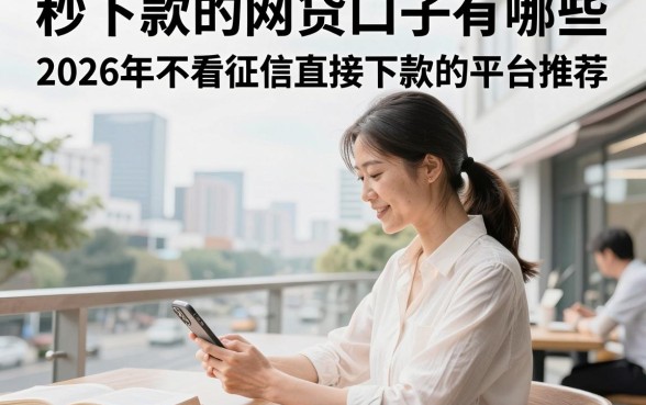 秒下款的网贷口子有哪些,2026年不看征信直接下款的平台推荐