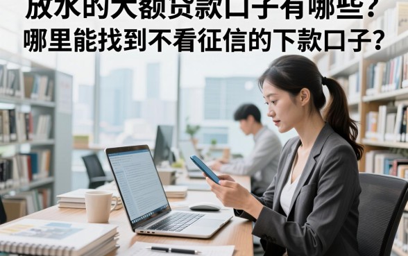 放水的大额贷款口子有哪些？哪里能找到不看征信的下款口子？