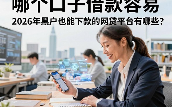 哪个口子借款容易,2026年黑户也能下款的网贷平台有哪些?