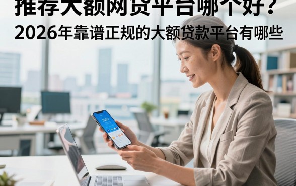 推荐大额网贷平台哪个好？2026年靠谱正规的大额贷款平台有哪些