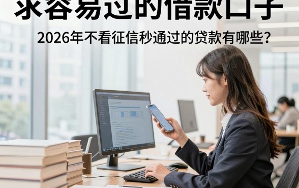 求容易过的借款口子,2026年不看征信秒通过的贷款有哪些?