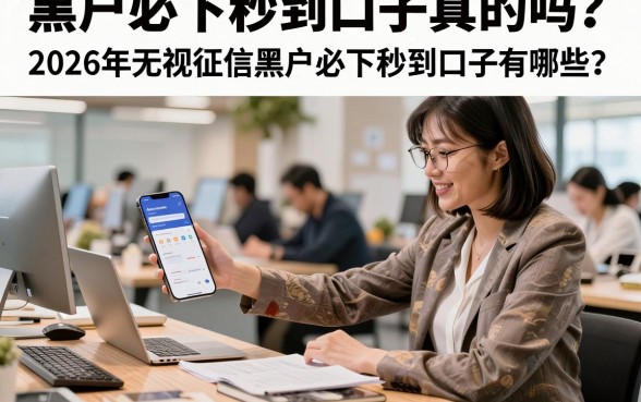 黑户必下秒到口子真的吗？2026年无视征信黑户必下秒到口子有哪些？