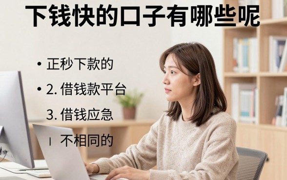 下钱快的口子有哪些呢，正规秒下款的借钱平台推荐