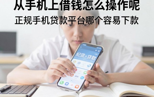 从手机上借钱怎么操作呢，正规手机贷款平台哪个容易下款