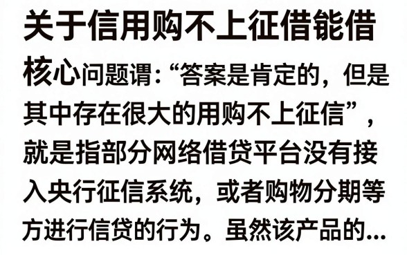 信用购不上征信能借款吗？正规平台借款条件解析