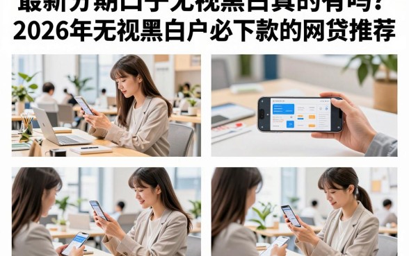 最新分期口子无视黑白真的有吗？2026年无视黑白户必下款的网贷推荐