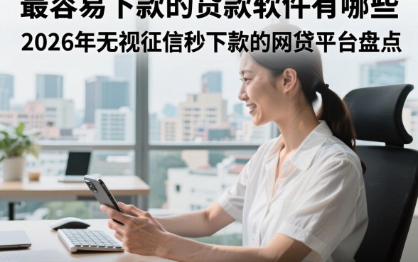 最容易下款的贷款软件有哪些,2026年无视征信秒下款的网贷平台盘点