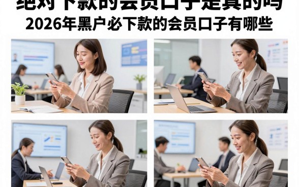 绝对下款的会员口子是真的吗，2026年黑户必下款的会员口子有哪些
