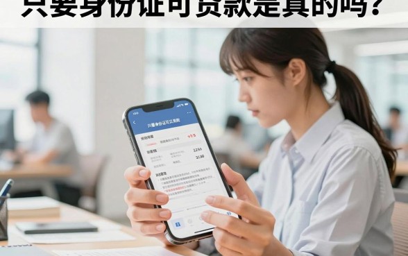 只要身份证可贷款是真的吗？仅凭身份证哪里能借到钱