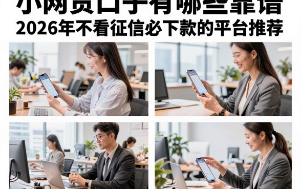 小网贷口子有哪些靠谱，2026年不看征信必下款的平台推荐