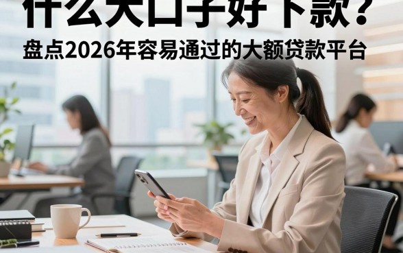 什么大口子好下款?盘点2026年容易通过的大额贷款平台