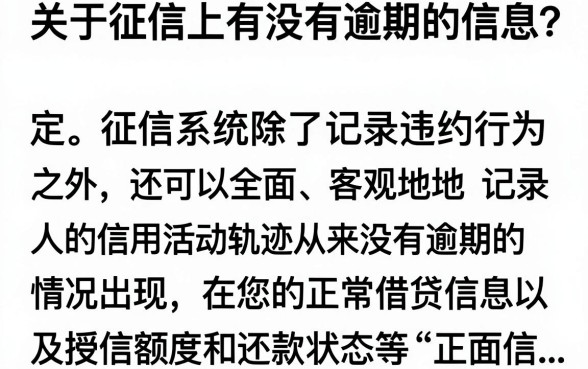 不逾期的信息上征信吗,征信报告没有逾期会有记录吗