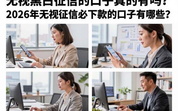 无视黑白征信的口子真的有吗？2026年无视征信必下款的口子有哪些？