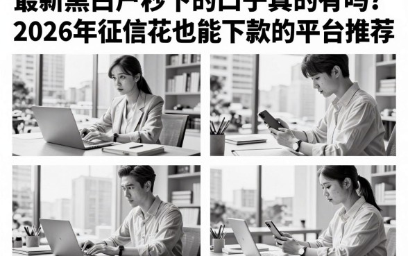 最新黑白户秒下的口子真的有吗？2026年征信花也能下款的平台推荐