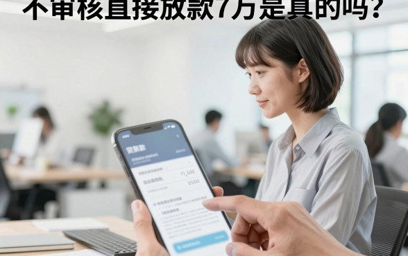 不审核直接放款7万是真的吗?哪里能借到七万不看征信?