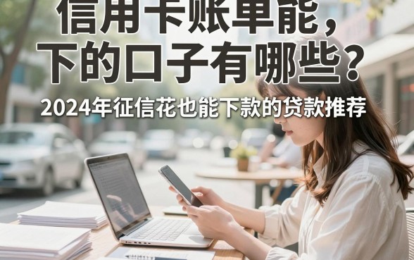 信用卡账单能下的口子有哪些？2024年征信花也能下款的贷款推荐